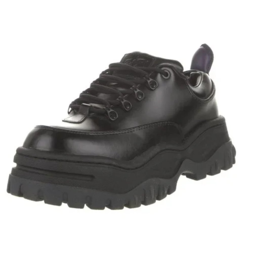 EYTYS Black Leather Angel Sneakers Size 8
